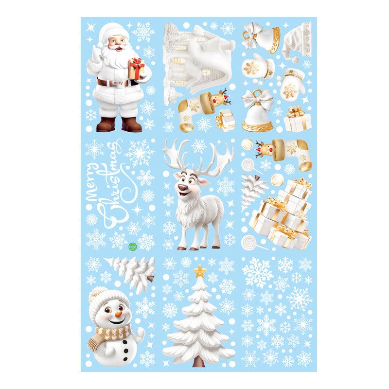 Reusable holiday decorations for glass surfaces