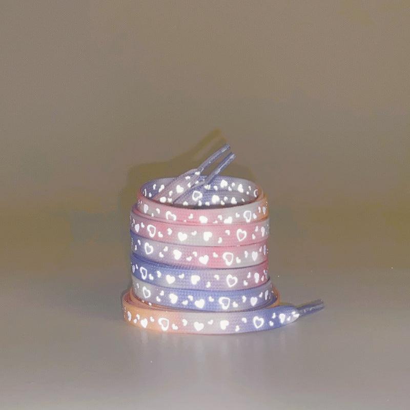 Blue-pink galaxy laces with star design