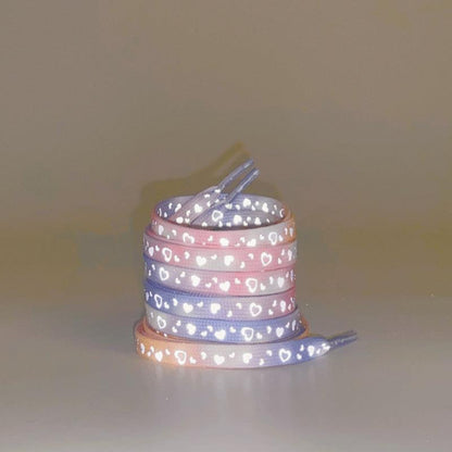 Blue-pink galaxy laces with star design
