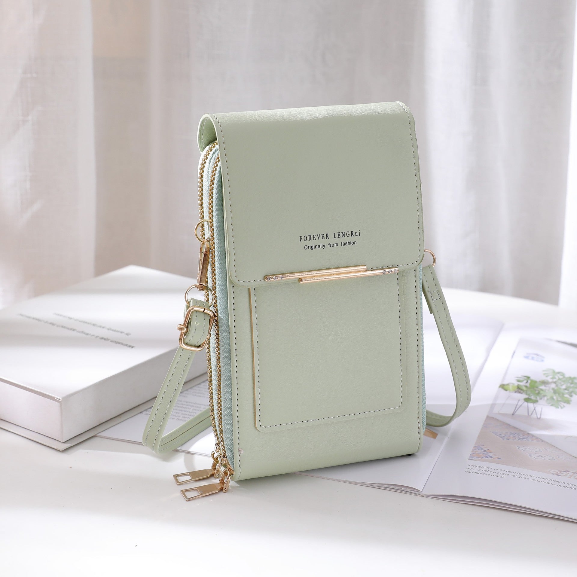 Light blue fashion shoulder bag for women