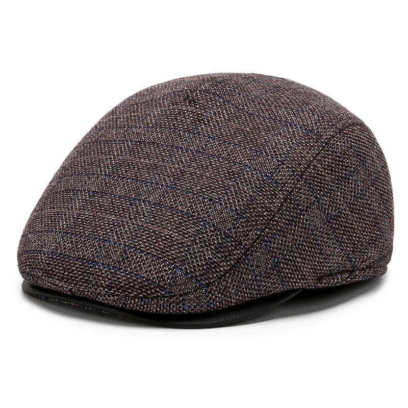 Men's winter beret hat in grey