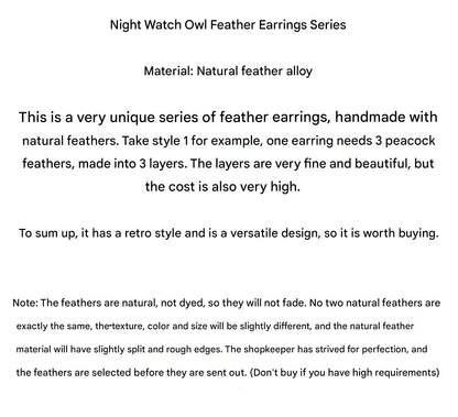 Colorful feather earrings on display