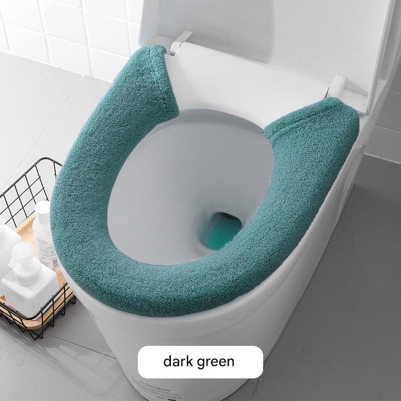 Extra thick toilet seat cover in deep gray