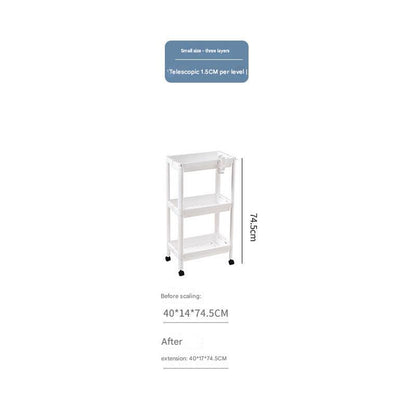 Sleek design storage cart in living space