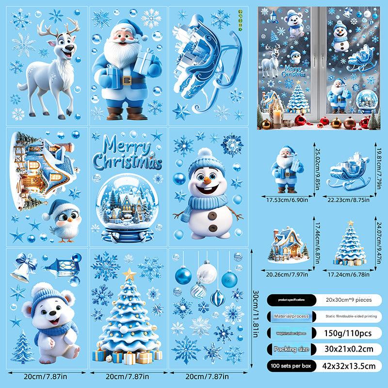 Christmas snowman window sticker design 1