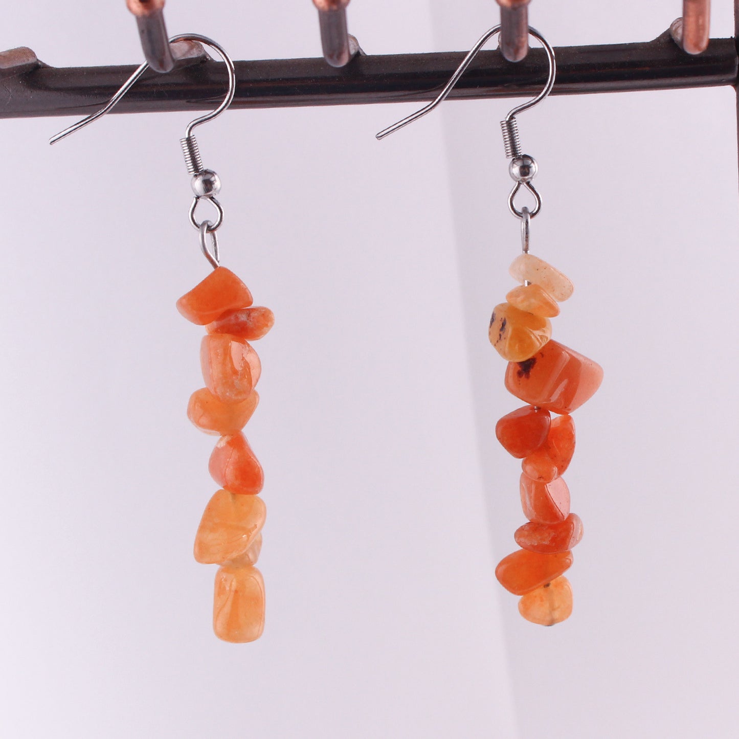 Handmade Natural Stone Crystal Drop Earrings Image 10