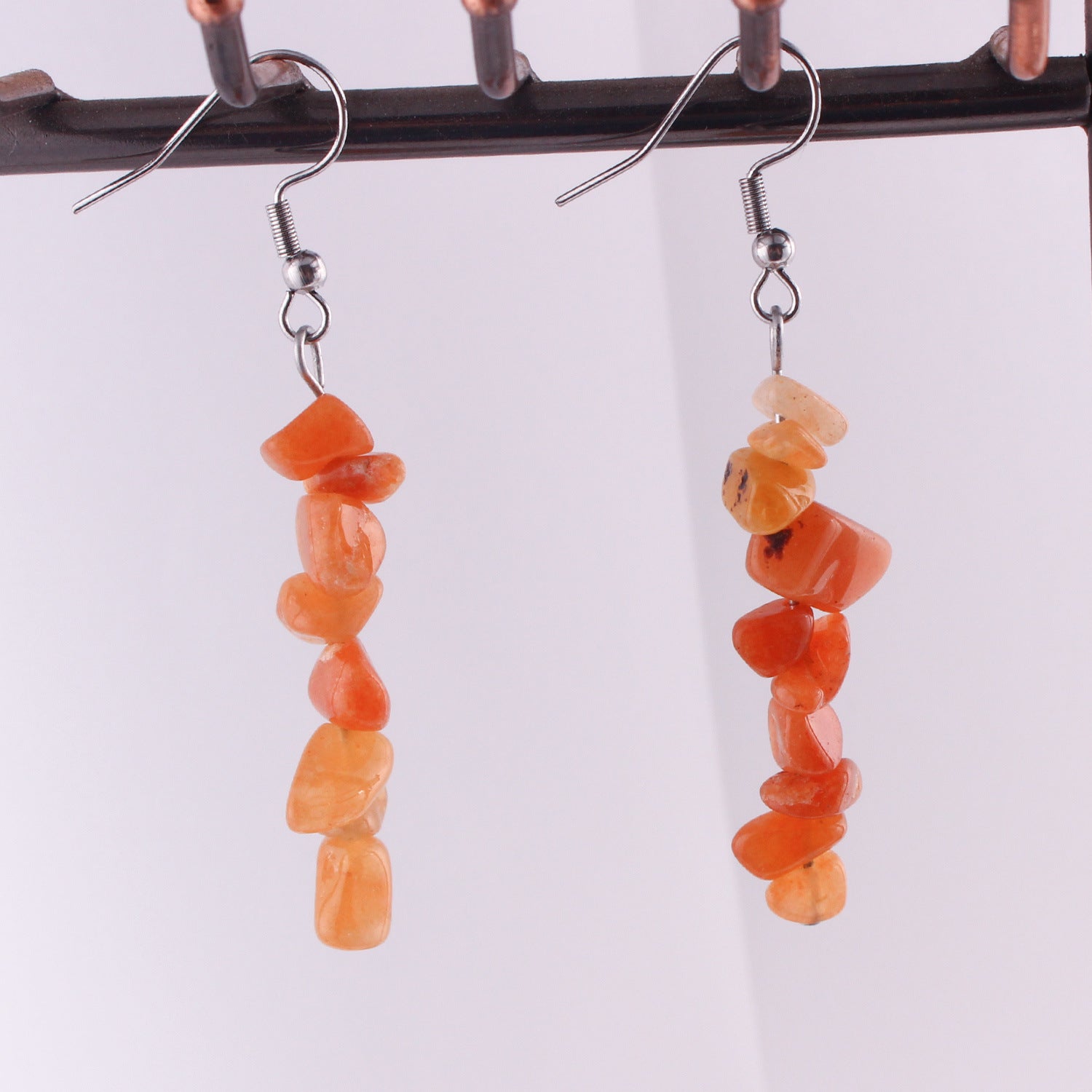 Handmade Natural Stone Crystal Drop Earrings Image 10