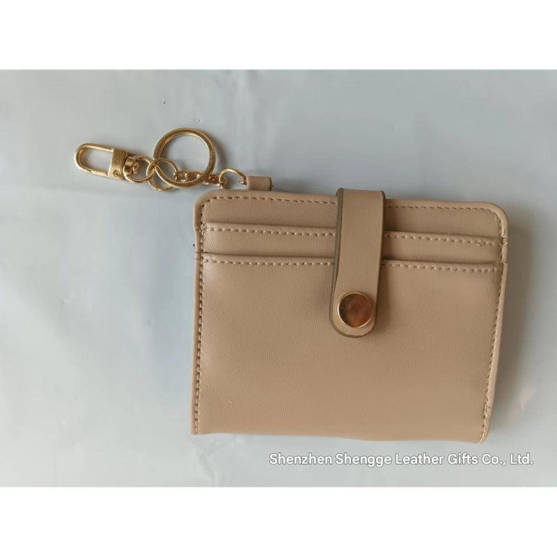 women's short wallet green color