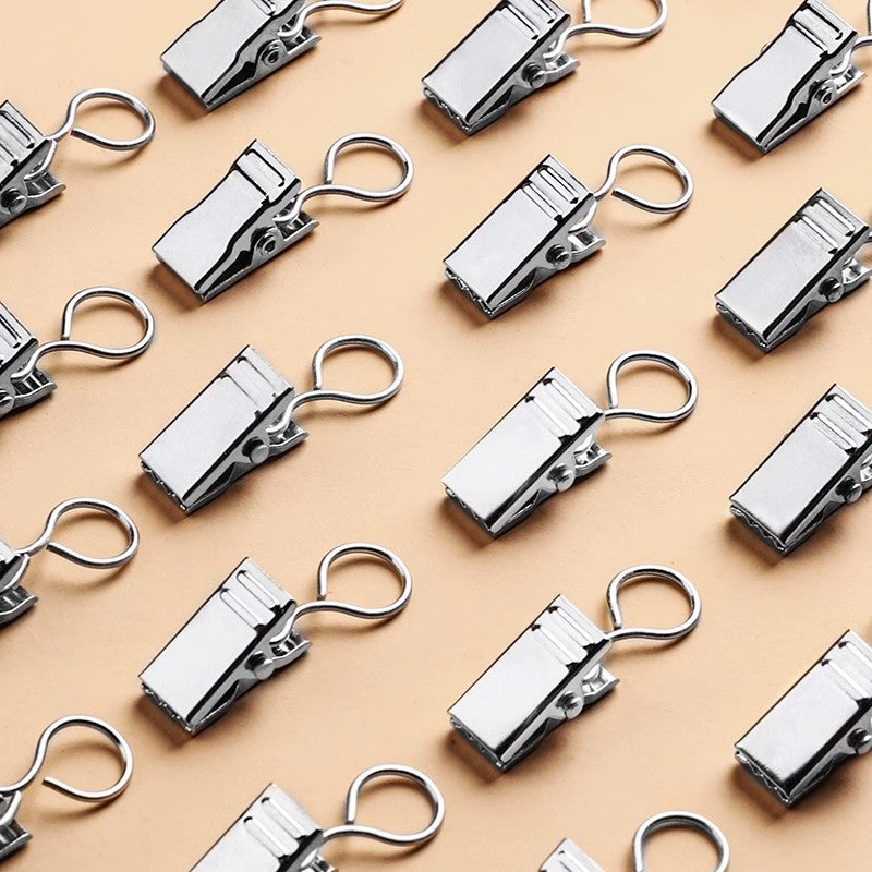 Stylish stainless steel curtain clip