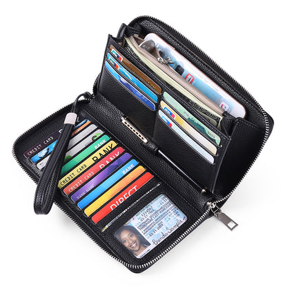 RFID wallet for women in grass green