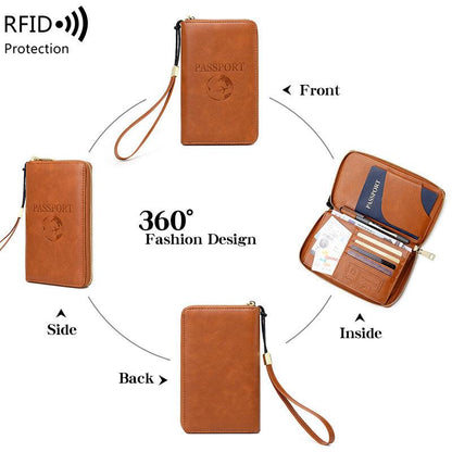 RFID passport holder dark blue