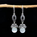 Flower Leaf with Pearl (White)