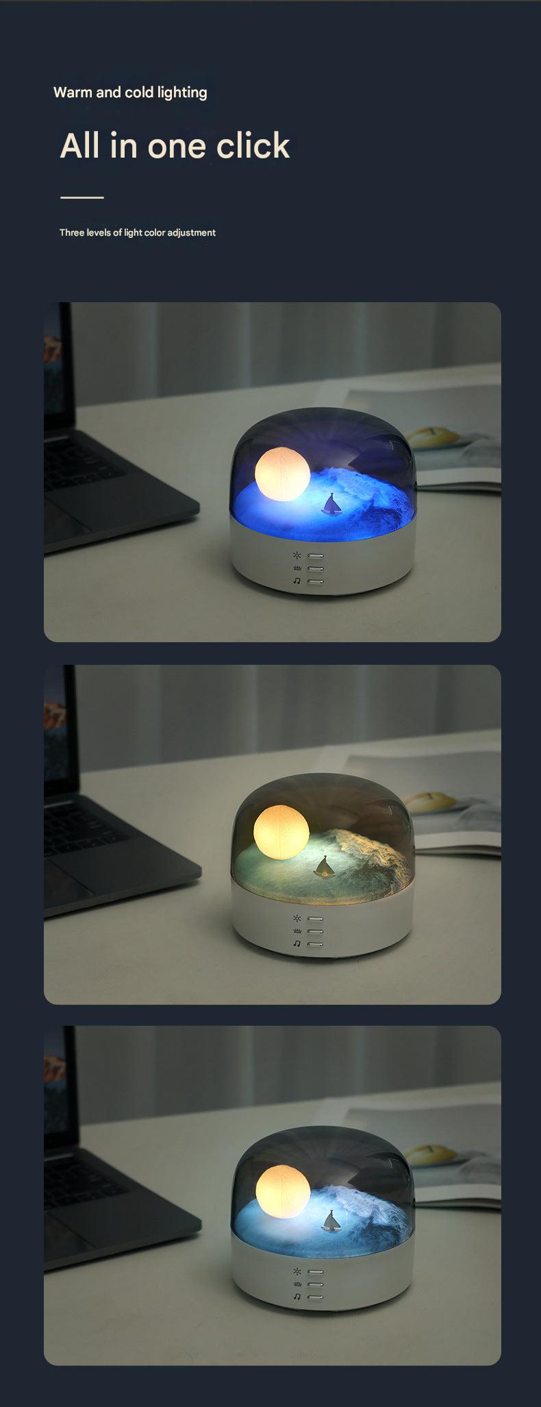 Moonlight speaker with geometric design