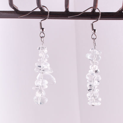 Handmade Natural Stone Crystal Drop Earrings Image 1