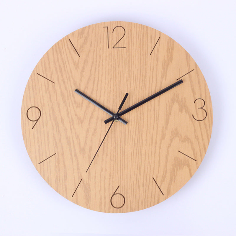 Quartz movement wooden clock stylish