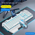 Metal White Ice Blue Light_[2-piece set-upgraded version]_Gaming Macro Mouse (Pack of 5)