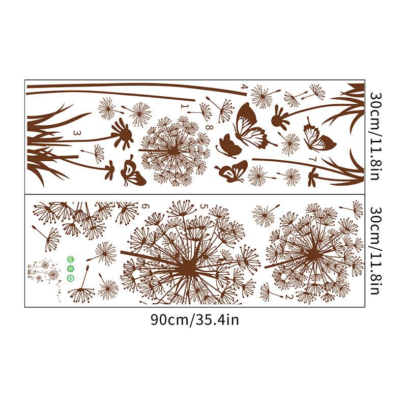 Brown dandelion wall decal for living room - image 1