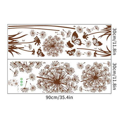 Brown dandelion wall decal for living room - image 1