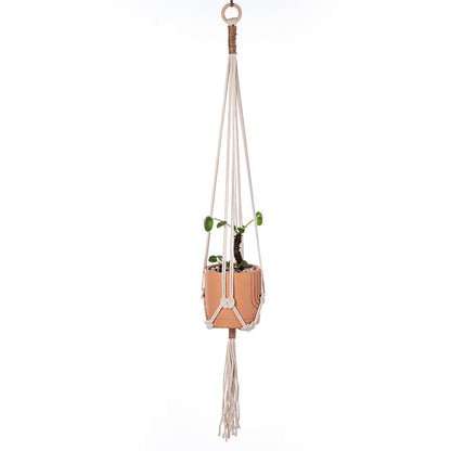 Indoor plant holder made from cotton rope - image 3