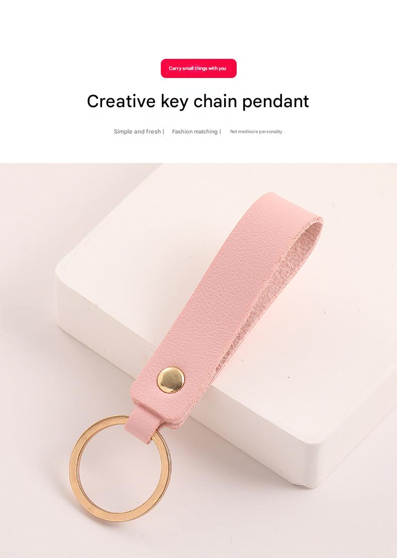 Colorful PU leather keychains assortment
