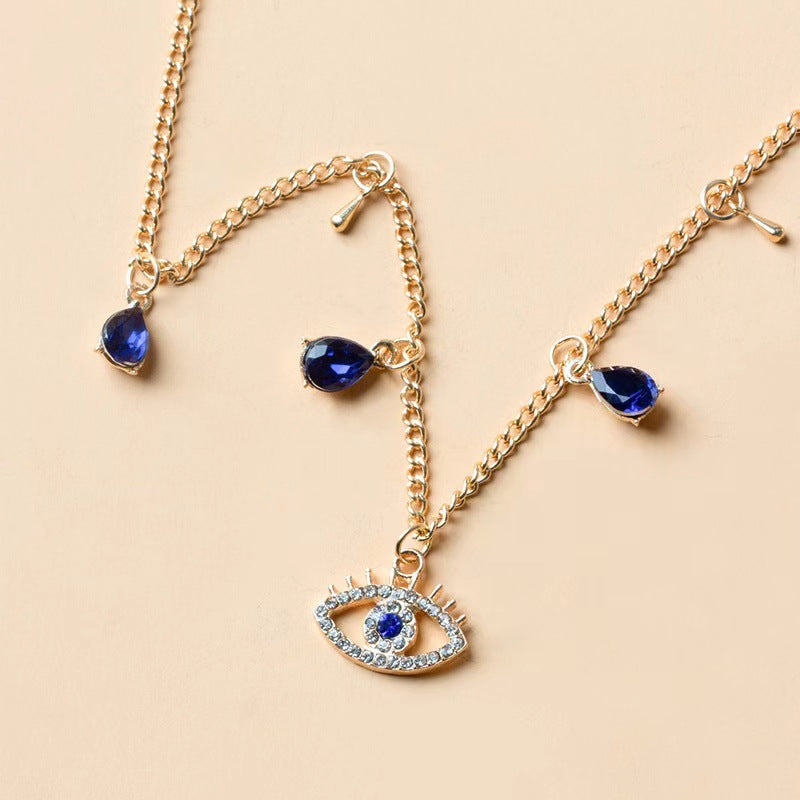 Gold-Plated Evil Eye Necklace Image 1