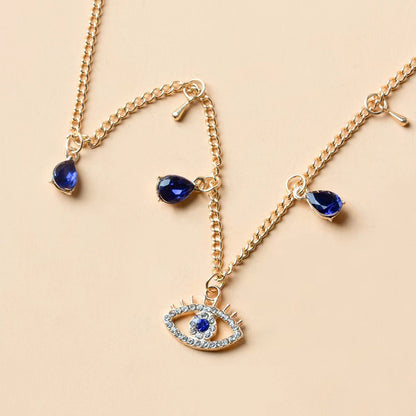 Gold-Plated Evil Eye Necklace Image 1