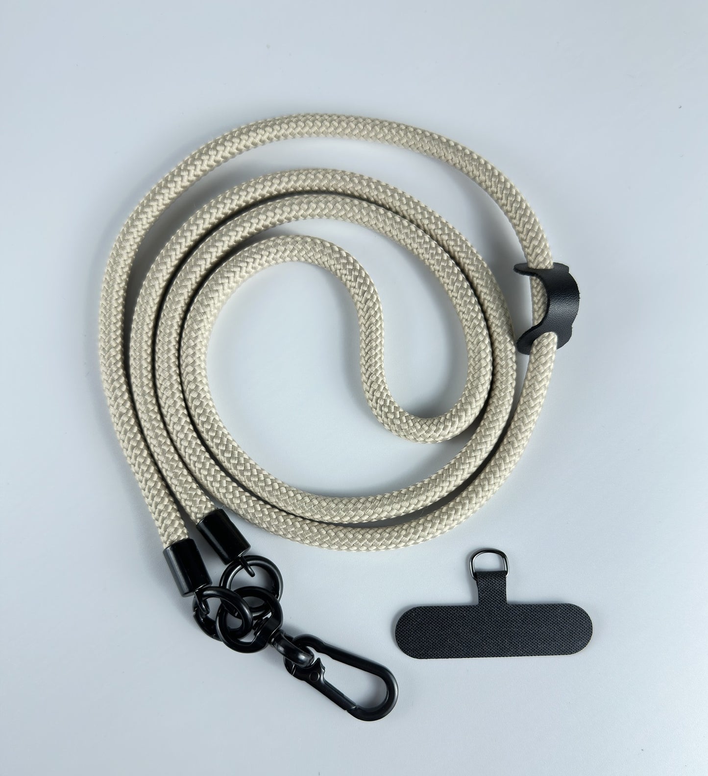 Close-up of nylon phone lanyard design