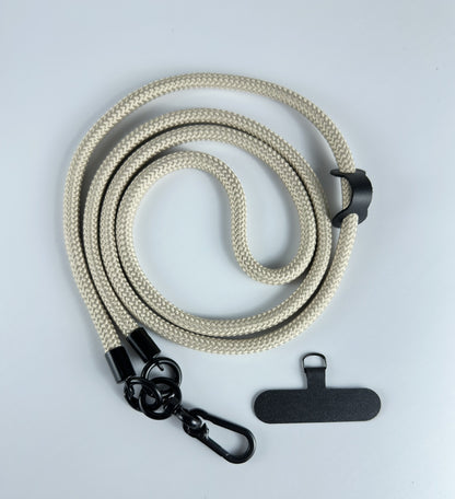 Close-up of nylon phone lanyard design
