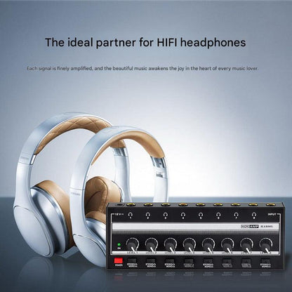 4-channel headphone amplifier in a studio setting