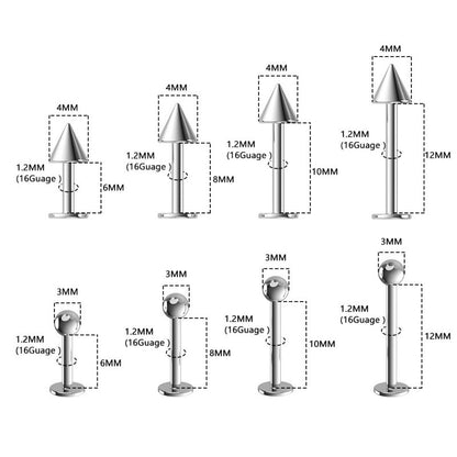 titanium lip piercing studs image 2