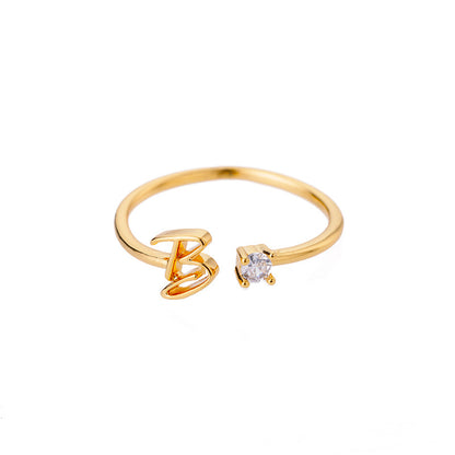 close-up of gold plated ring