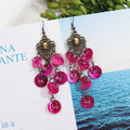17 - Sea Shell Tassel (Deep Rose Red)