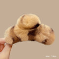 Khaki Leopard Print Real Rex Rabbit Fur [Approx. 13cm]
