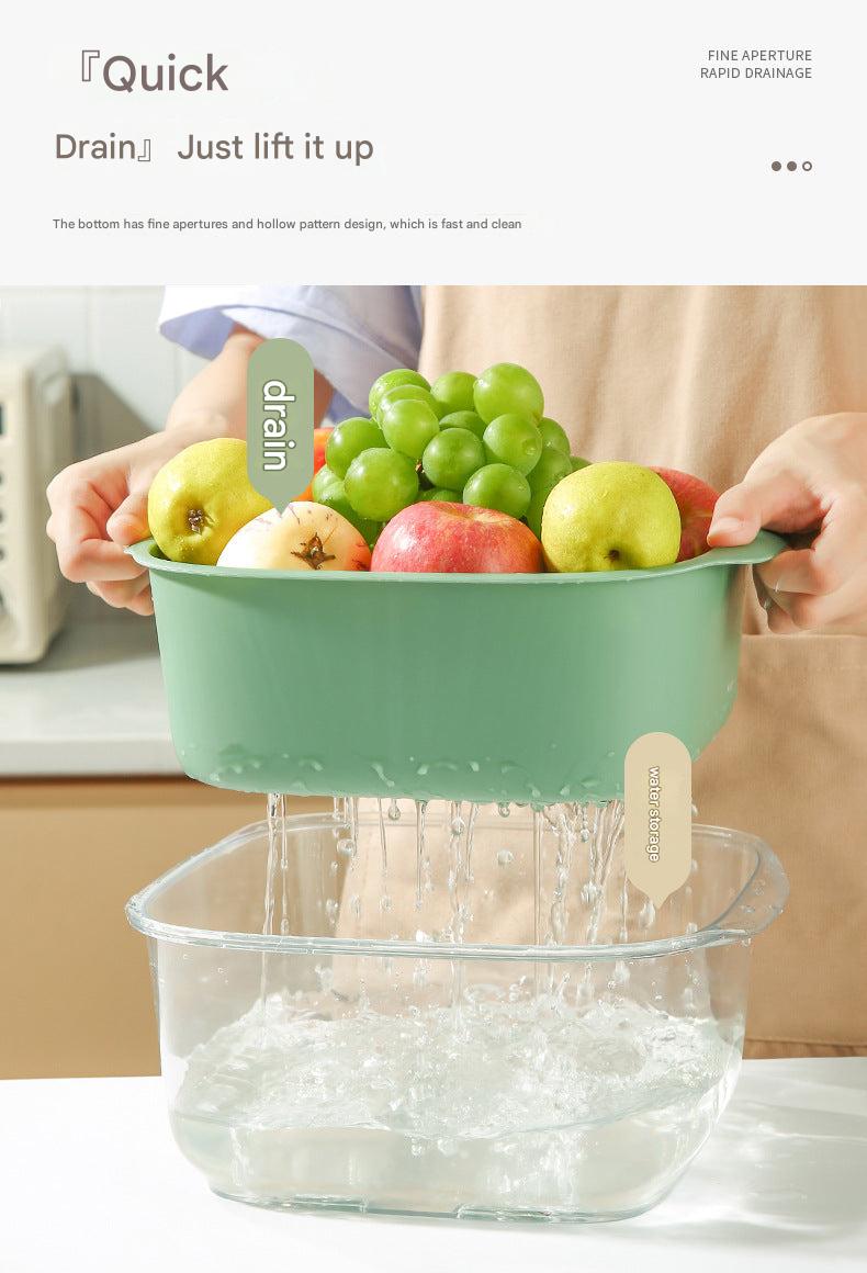 Double Layer Vegetable Washing Basket Image 7