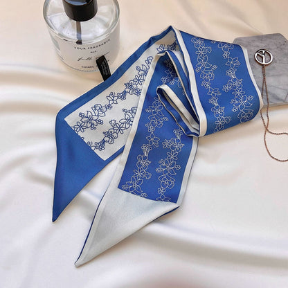 Chic geometric patterned hair scarf
