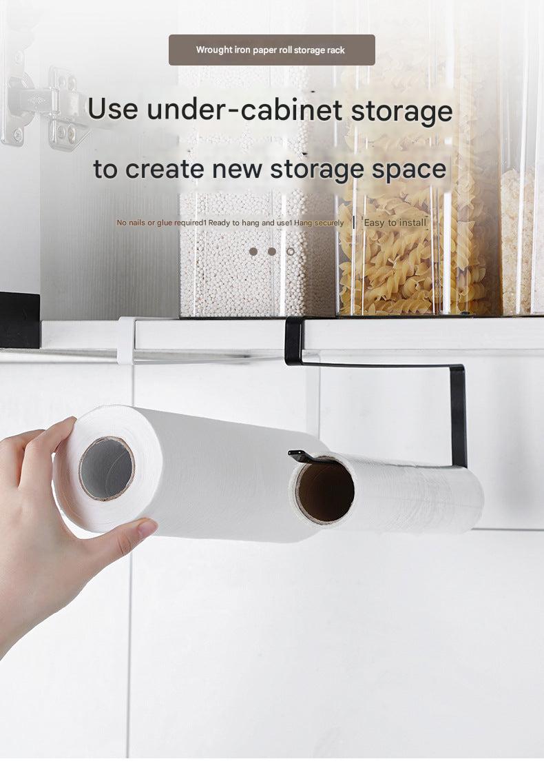 iron paper towels and essentials rack