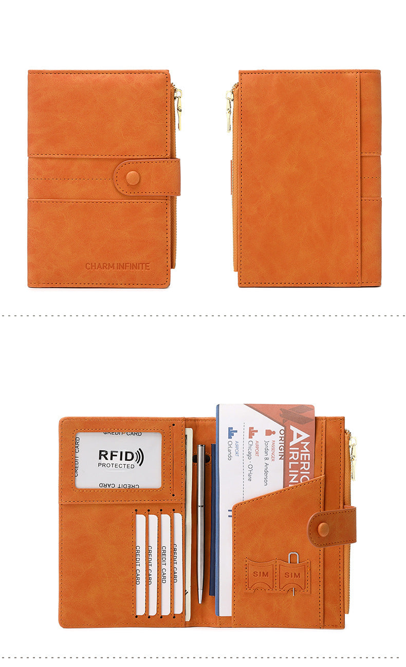 RFID passport holder in blue