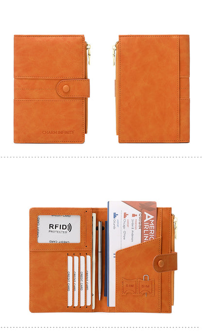 RFID passport holder in blue