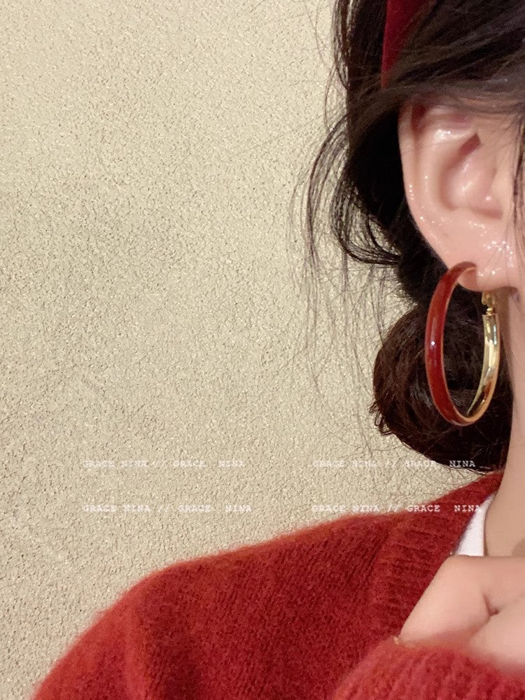 Unique design circle earrings for women