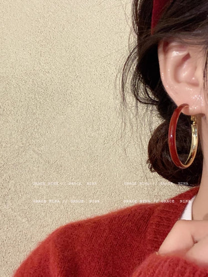 Unique design circle earrings for women
