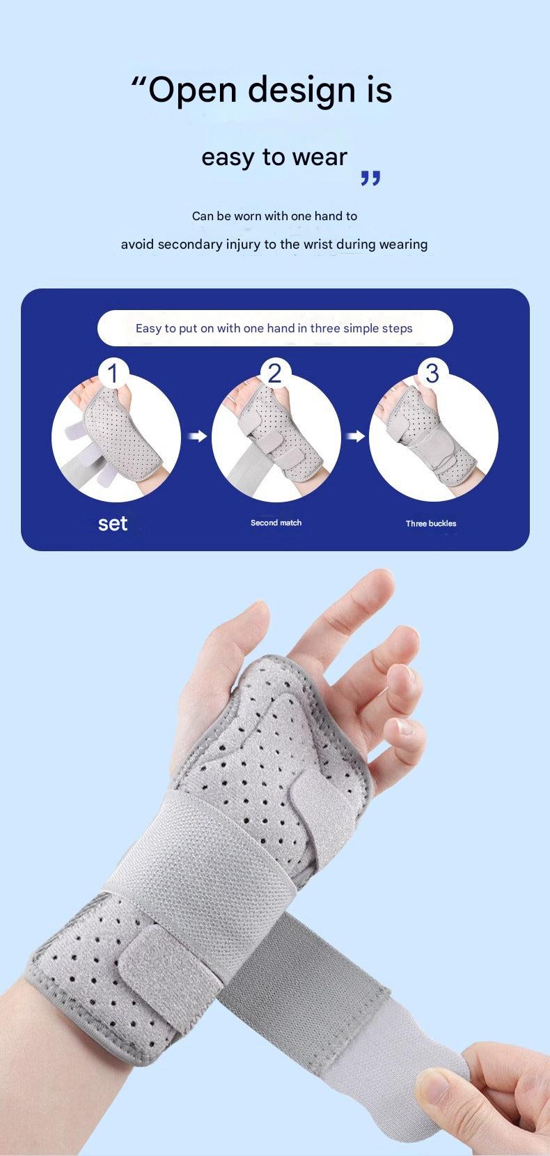 Black wrist brace for joint support - Image 6