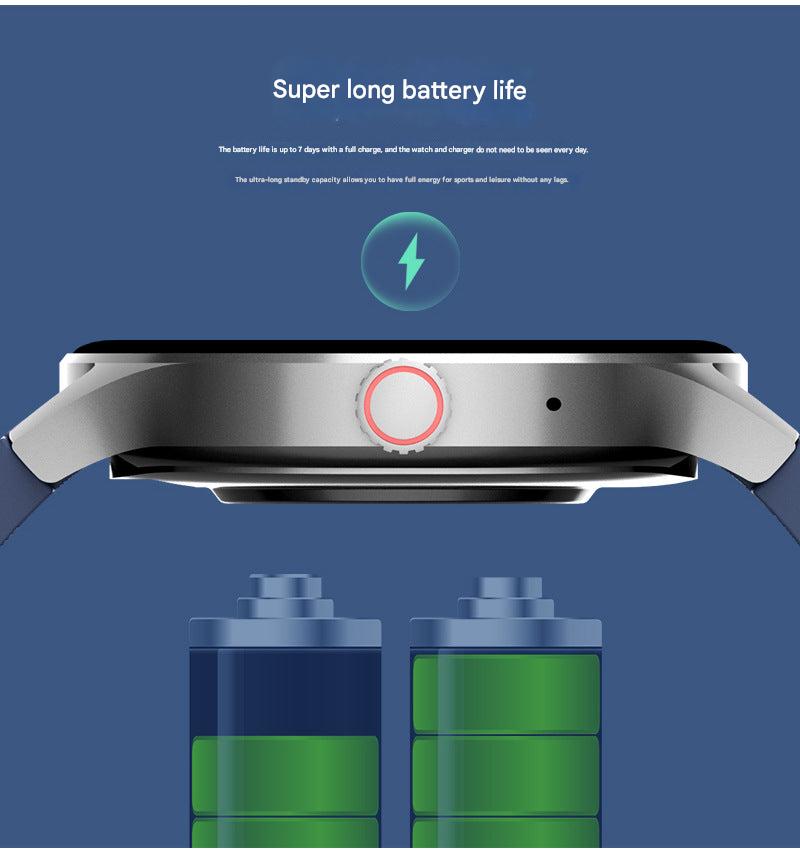 Close-up of the fitness watch screen