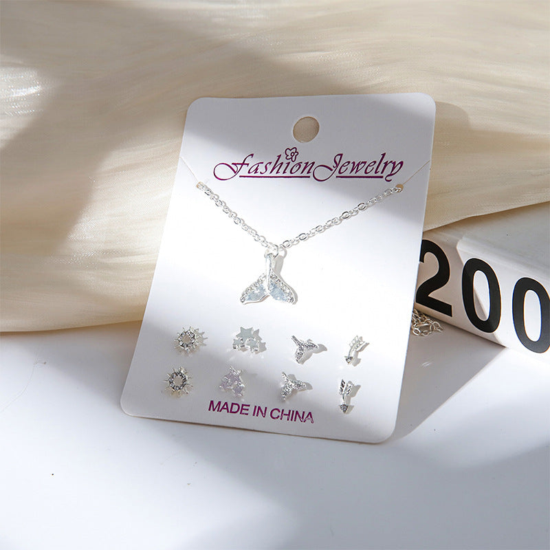 Electroplated gold necklace display