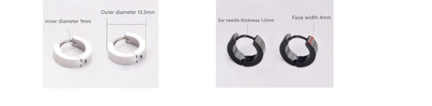 Hypoallergenic titanium earrings in colorful hues