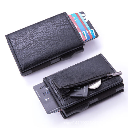 Close-up of RFID card wallet details