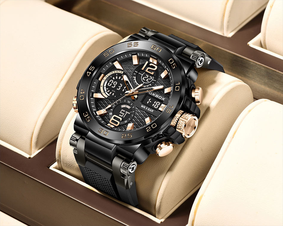 Multi-function sports watch with dual display