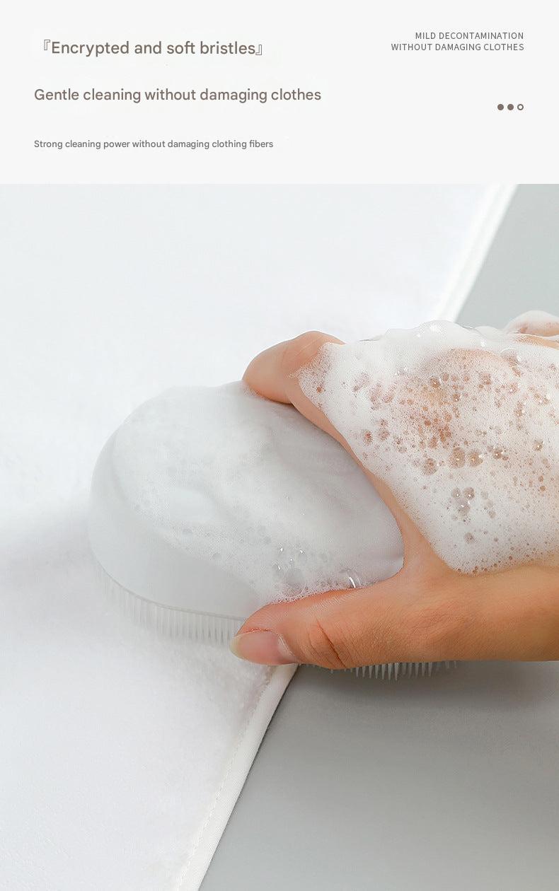 Compact laundry cleaning tool for shoe maintenance