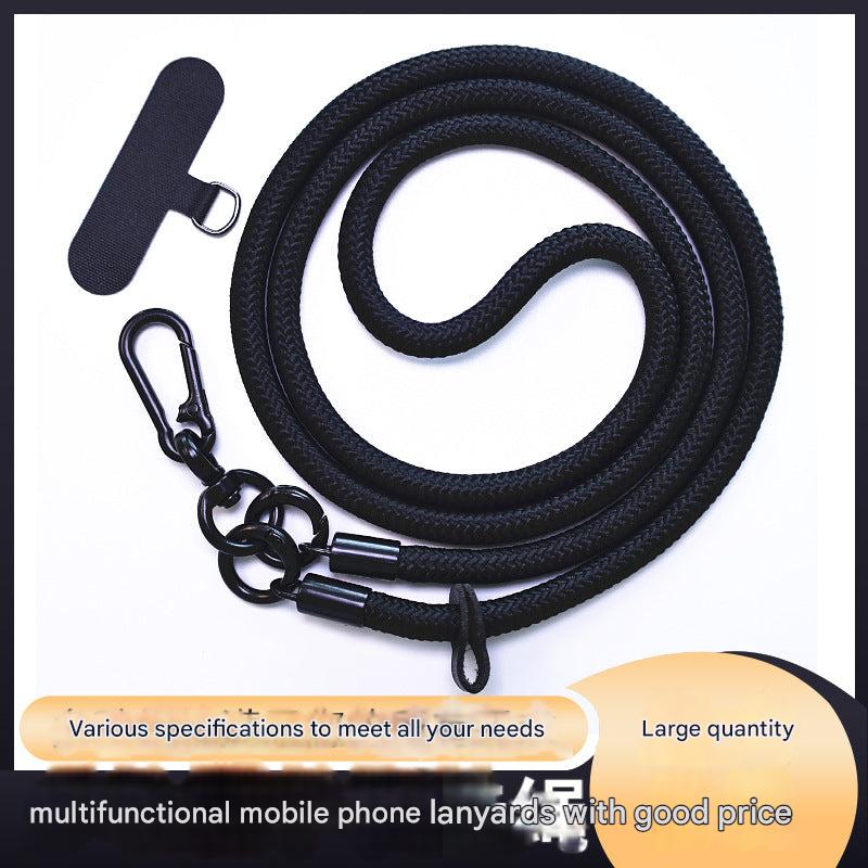 Mobile phone lanyard with metal clasp