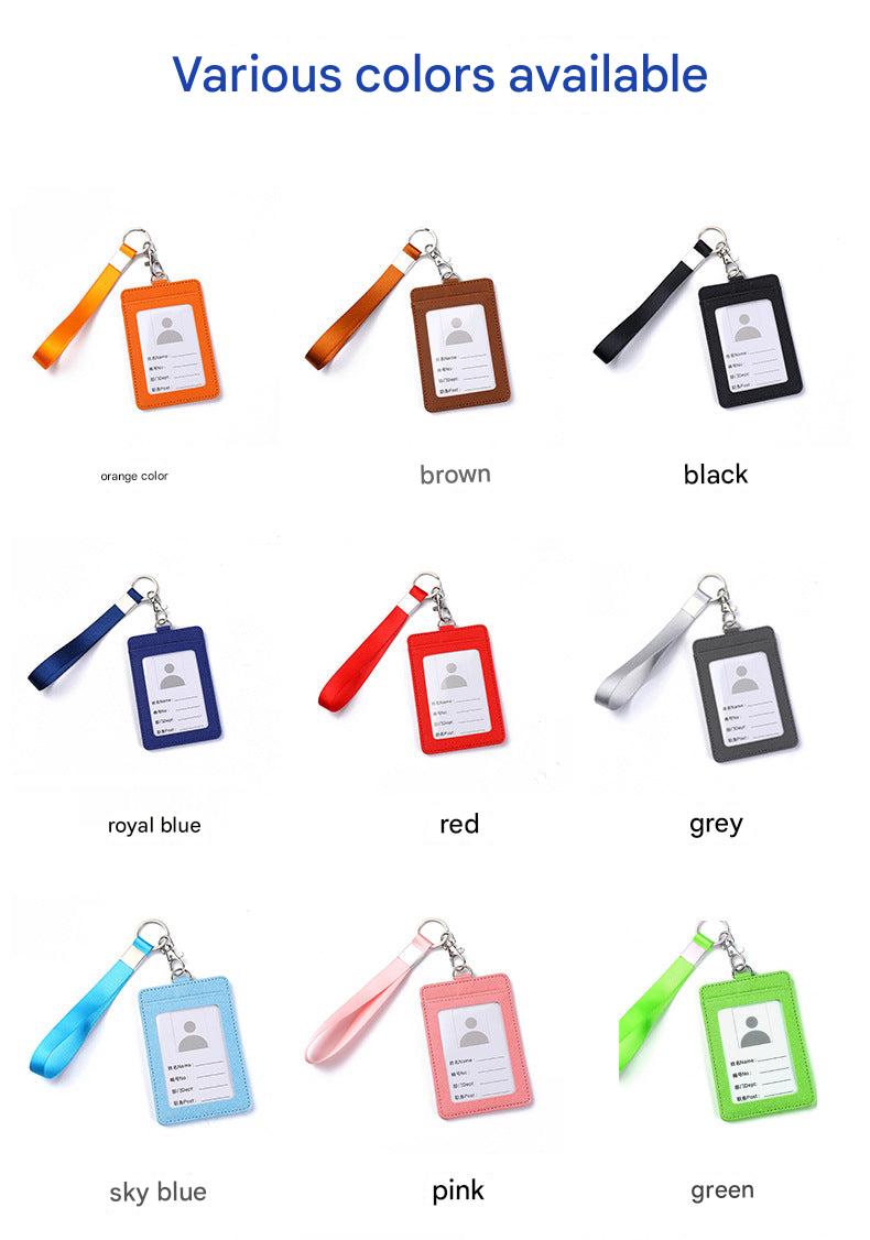 Blue PU leather multi-card holder with ID and pass slots