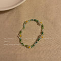 Green Contrast Small Flower Bracelet